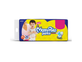MamyPoko Pants Standard Diapers, Extra Large Size - XL (12 - 17 kg), Pack of 26
